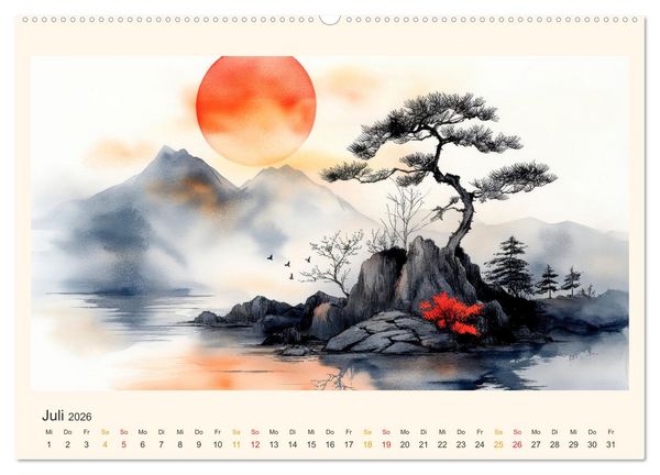 Produktbild: Japan - die Farben der Tradition (Wandkalender 2026 DIN A2 quer), CALVENDO Monatskalender