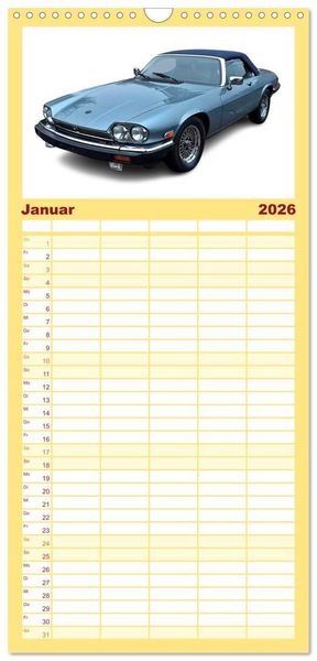 Produktbild: Familienplaner 2026 - Mein Autokalender mit 5 Spalten (Wandkalender, 21 x 45 cm) CALVENDO