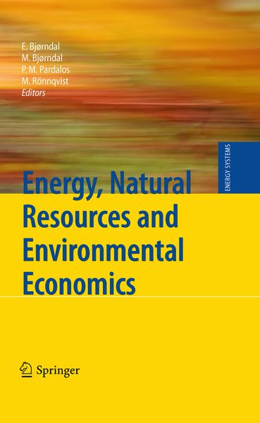 Produktbild: Energy, Natural Resources and Environmental Economics