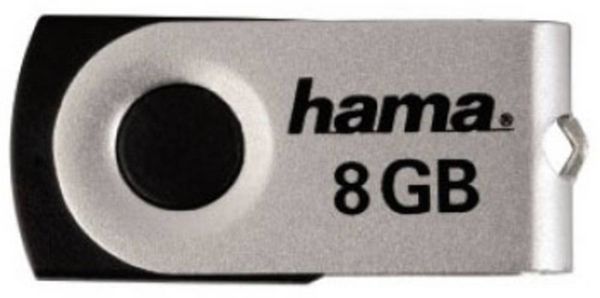 Produktbild: Hama Rotate USB-Stick 8 GB Schwarz 90891 USB 2.0