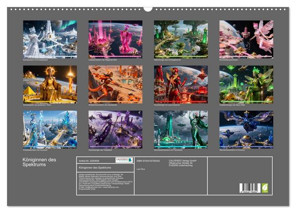Produktbild: K&ouml;niginnen des Spektrums (Wandkalender 2027 DIN A2 quer), CALVENDO Monatskalender
