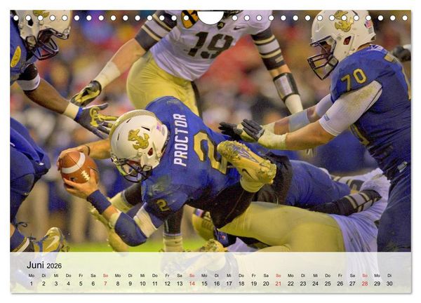 Produktbild: American Football. Nichts f&uuml;r Feiglinge! (Wandkalender 2026 DIN A4 quer), CALVENDO Monatskalender