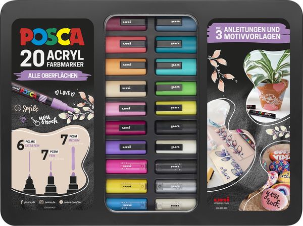 Produktbild: uni-ball Marker uni POSCA Etui DIY 20er Set