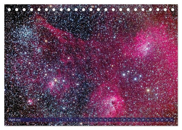 Produktbild: Galaxien, Sterne und Nebel: Leuchten aus dem All (Tischkalender 2026 DIN A5 quer), CALVENDO Monatskalender