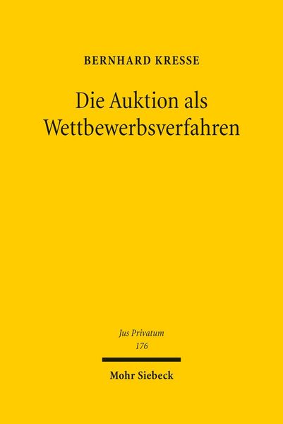 Produktbild: Die Auktion als Wettbewerbsverfahren