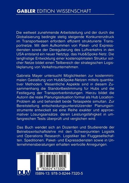 Produktbild: Strategische Logistikplanung von Hub&Spoke-Systemen