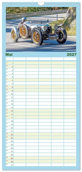 Produktbild: Familienplaner 2027 - Faszination Jochpassrennen mit 5 Spalten (Wandkalender, 21 x 45 cm) CALVENDO