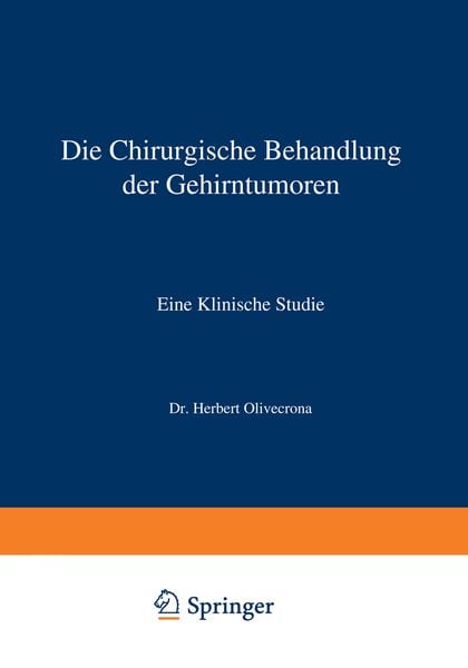 Produktbild: Die Chirurgische Behandlung der Gehirntumoren