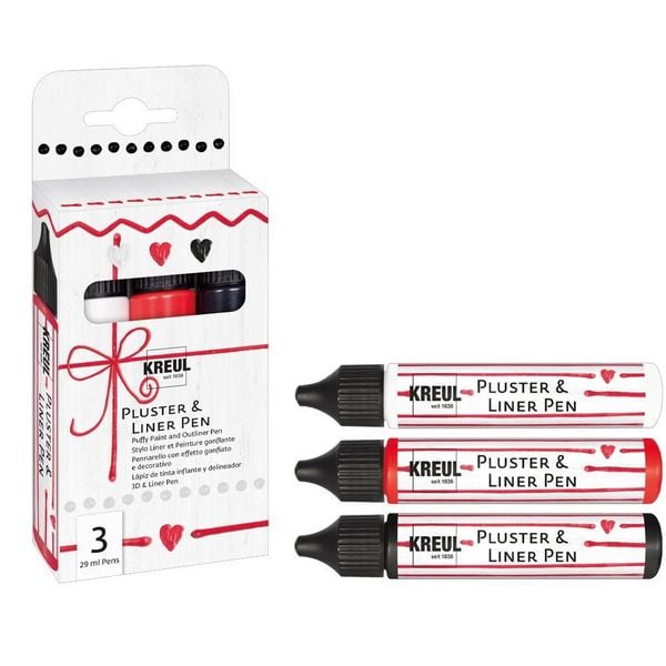 KREUL Pluster & Liner Pen 3x29ml
