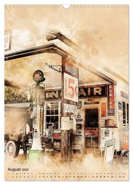 Produktbild: Route 66 - 2451 Meilen (Wandkalender 2026 DIN A3 hoch), CALVENDO Monatskalender
