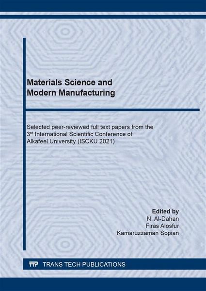 Produktbild: Materials Science and Modern Manufacturing