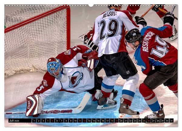 Produktbild: Mit vollem Einsatz - Eishockey (Wandkalender 2026 DIN A2 quer), CALVENDO Monatskalender