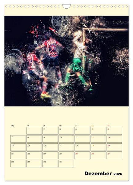 Produktbild: Fu&szlig;ball - Feuer (Wandkalender 2026 DIN A3 hoch), CALVENDO Monatskalender