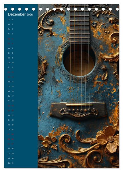 Produktbild: Strings & Dreams: Ein Jahr musikalischer Inspiration (Tischkalender 2026 DIN A5 hoch), CALVENDO Monatskalender