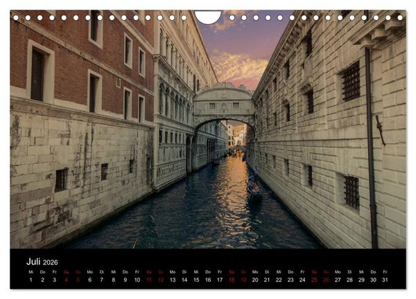 Produktbild: Momenti di Venezia - Venezianische Momente (Wandkalender 2026 DIN A4 quer), CALVENDO Monatskalender