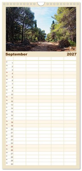 Produktbild: Familienplaner 2027 - il Salento Kulturlandschaft zwischen zwei Meeren mit 5 Spalten (Wandkalender, 21 x 45 cm) CALVENDO