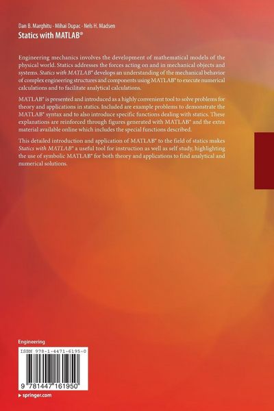 Produktbild: Statics with MATLAB&reg;