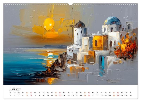 Produktbild: Mediterrane Eleganz (Wandkalender 2027 DIN A2 quer), CALVENDO Monatskalender