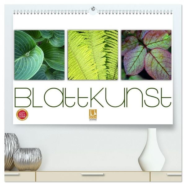 Produktbild: Blattkunst (hochwertiger Premium Wandkalender 2026 DIN A2 quer), Kunstdruck in Hochglanz