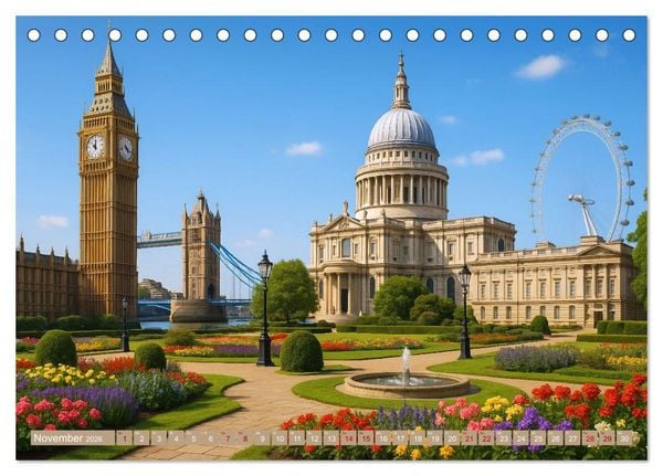 Produktbild: Hauptstadt Patchwork (Tischkalender 2026 DIN A5 quer), CALVENDO Monatskalender