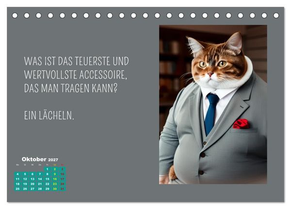 Produktbild: Tierisch motiviert (Tischkalender 2027 DIN A5 quer), CALVENDO Monatskalender