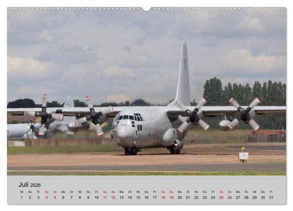 Produktbild: Transportflugzeug C-130 Hercules (hochwertiger Premium Wandkalender 2026 DIN A2 quer), Kunstdruck in Hochglanz