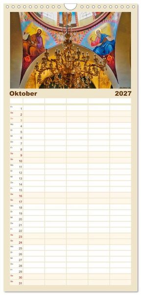 Produktbild: Familienplaner 2027 - Grabeskirche in Jerusalem mit 5 Spalten (Wandkalender, 21 x 45 cm) CALVENDO