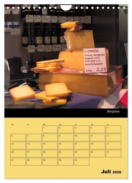 Produktbild: Alles K&auml;se / Planer (Wandkalender 2026 DIN A4 hoch), CALVENDO Monatskalender