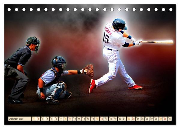 Produktbild: Baseball - Fight (Tischkalender 2026 DIN A5 quer), CALVENDO Monatskalender
