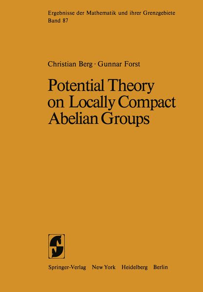 Produktbild: Potential Theory on Locally Compact Abelian Groups