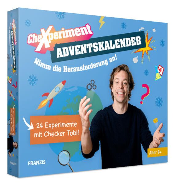 FRANZIS 67220 - CheXperiment Adventskalender: Nimm die Herausforderung an! 24 Experimente für den Advent mit Checker Tob