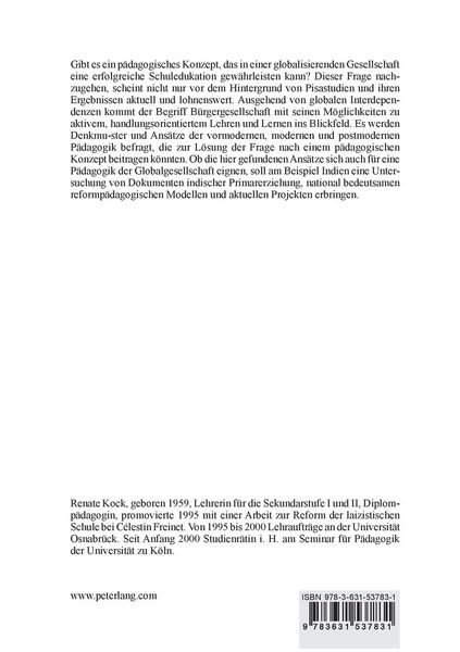 Produktbild: Unterricht und Erziehung in einer globalen B&uuml;rgergesellschaft