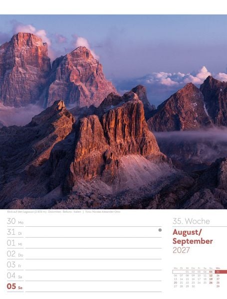 Produktbild: Faszination Alpenwelt Wochenplaner Kalender 2027