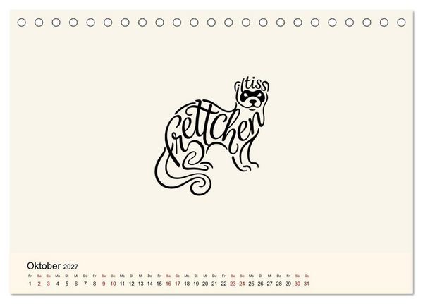 Produktbild: Buchstabentiere (Tischkalender 2027 DIN A5 quer), CALVENDO Monatskalender