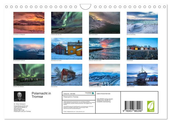 Produktbild: Polarnacht in Troms&oslash; (Wandkalender 2026 DIN A4 quer), CALVENDO Monatskalender