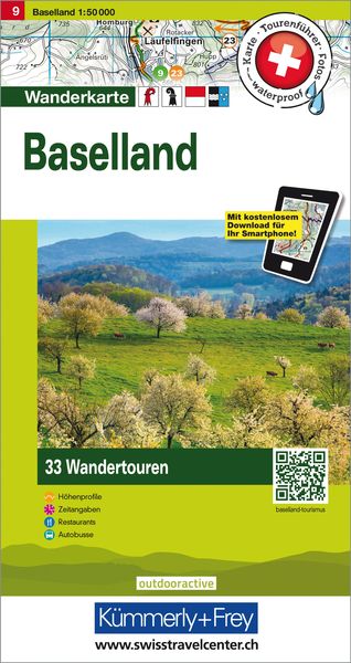 Produktbild: Hallwag Touren-Wanderkarte 9 Baselland