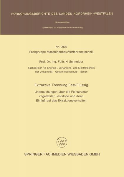 Produktbild: Extraktive Trennung Fest/Fl&uuml;ssig