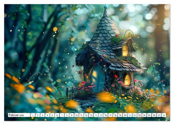 Produktbild: Verborgene Elfenoasen (Wandkalender 2026 DIN A3 quer), CALVENDO Monatskalender