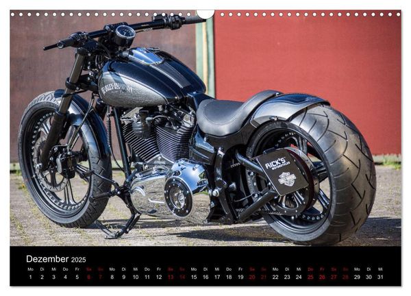 Produktbild: Exklusive Best of Fat Ass Custombike Edition, feinste Harleys mit fettem Hintern (Wandkalender 2025 DIN A3 quer), CALVENDO Monatskalender