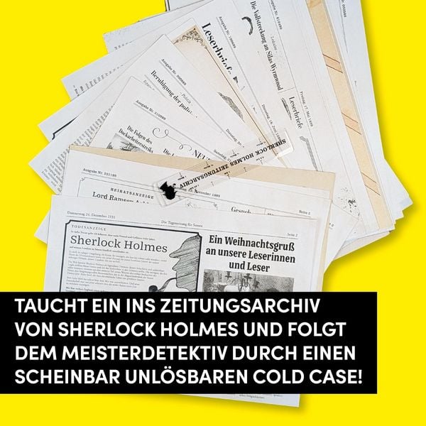 Produktbild: Crime Files &ndash; Fallakte: Sherlocks Zeitungsarchiv. Der geniale Krimi-Adventskalender