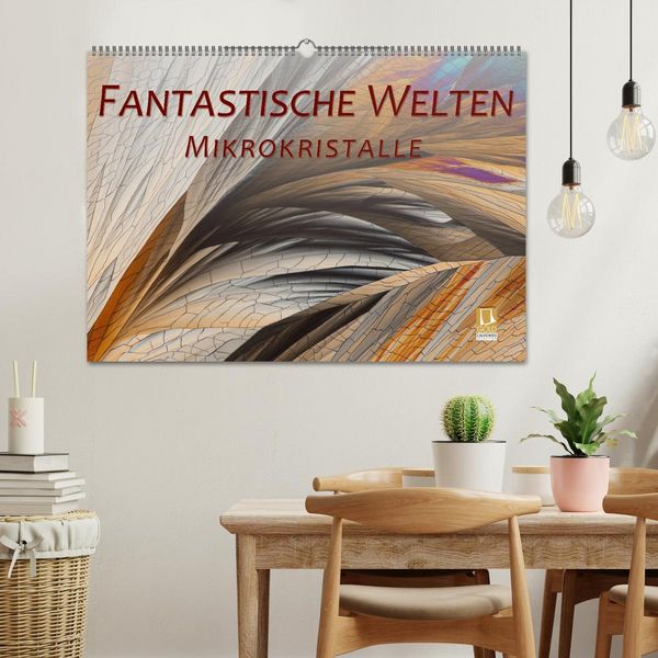 Produktbild: Fantastische Welten Mikrokristalle (Wandkalender 2026 DIN A2 quer), CALVENDO Monatskalender