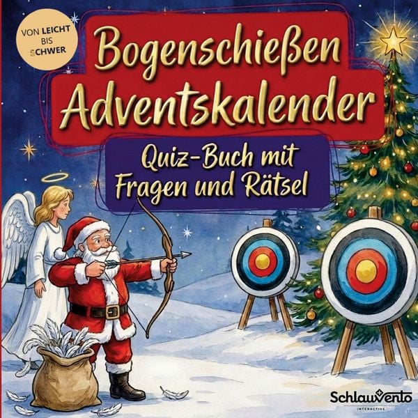 Produktbild: Bogenschie&szlig;en-Adventskalender: Quiz-Buch mit Fragen und R&auml;tsel