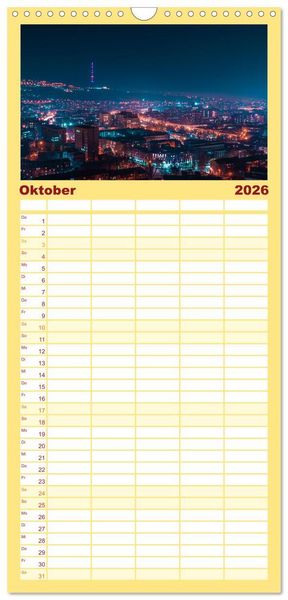 Produktbild: Familienplaner 2026 - Armenien - Ein wundersch&ouml;nes Naturerlebnis. mit 5 Spalten (Wandkalender, 21 x 45 cm) CALVENDO