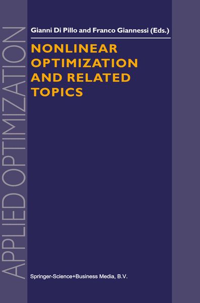 Produktbild: Nonlinear Optimization and Related Topics