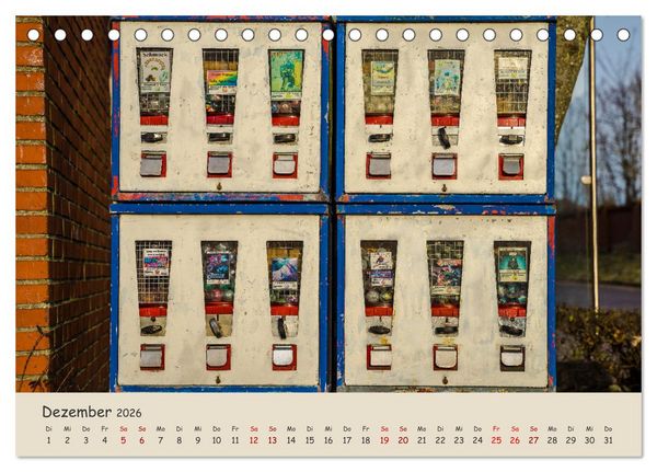 Produktbild: Kaugummiautomaten (Tischkalender 2026 DIN A5 quer), CALVENDO Monatskalender