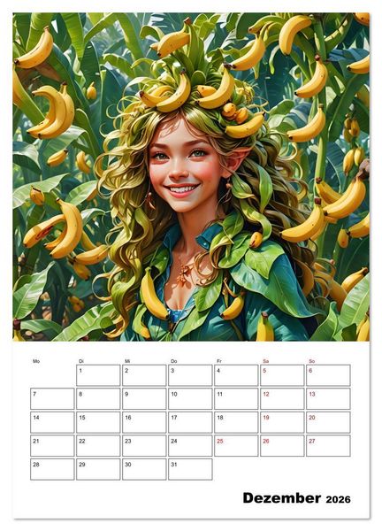 Produktbild: Fruchtiger Elfenzauber (hochwertiger Premium Wandkalender 2026 DIN A2 hoch), Kunstdruck in Hochglanz