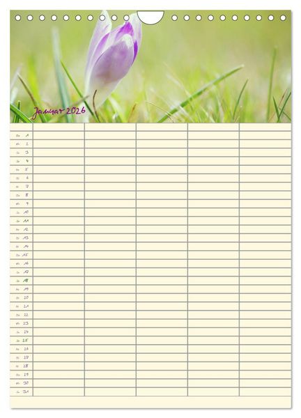 Produktbild: Der Naturgarten Familienplaner (Wandkalender 2026 DIN A4 hoch), CALVENDO Monatskalender