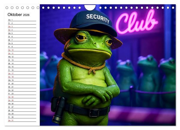 Produktbild: Frosch bei der Arbeit- Dienst nach Vorschrift (Wandkalender 2026 DIN A4 quer), CALVENDO Monatskalender