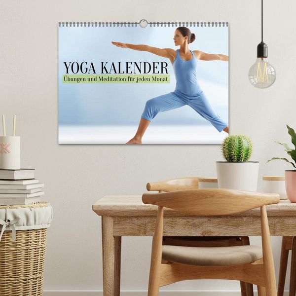 Produktbild: Yoga Kalender - &Uuml;bungen und Meditation f&uuml;r jeden Monat (Wandkalender 2026 DIN A3 quer), CALVENDO Monatskalender