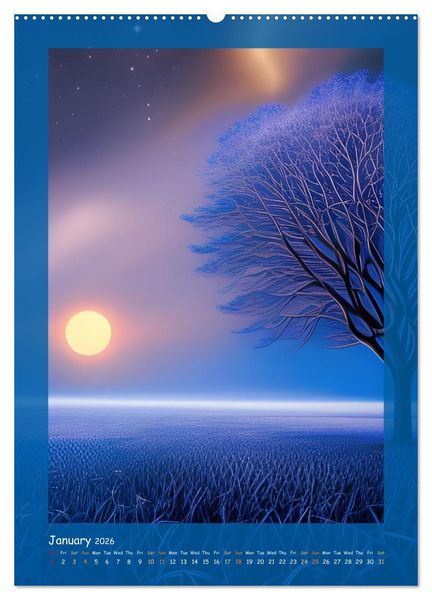 Produktbild: Moonlit Fantasies (Wall Calendar 2026 DIN A2 portrait), CALVENDO 12 Month Wall Calendar